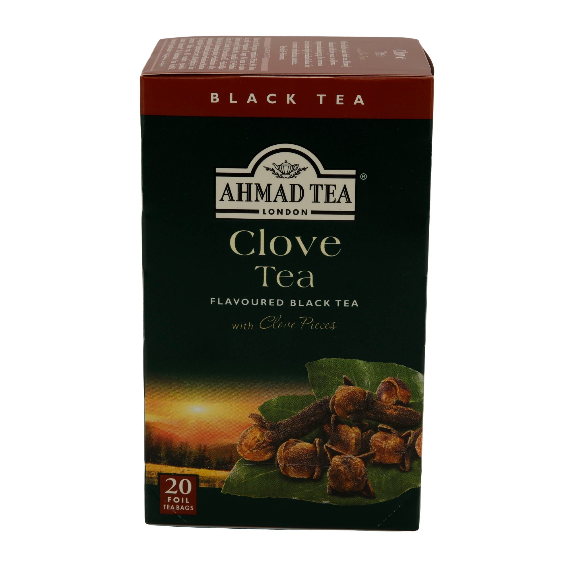 Schwarztee Ahmad Tea | Clove Tea | Mit Nelkenstücken | 20 Teebeutel | Würzig & Aromatisch AHMAD TEA